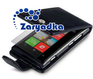 Оригинальный кожаный чехол для телефона Nokia Lumia 800 черный флип Оригинальный кожаный чехол для телефона Nokia Lumia 800 черный флип